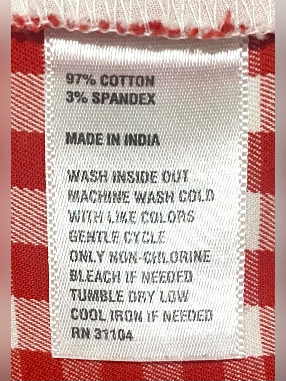 Crown&Ivy Womens 14 Red White Gingham Check Shorts Boho Fall Preppy Cottagecore - Picture 14 of 16